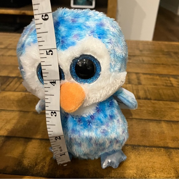 TY Beanie Boos | Ice Cube the blue owl stuffed animal - Picture 2 of 8